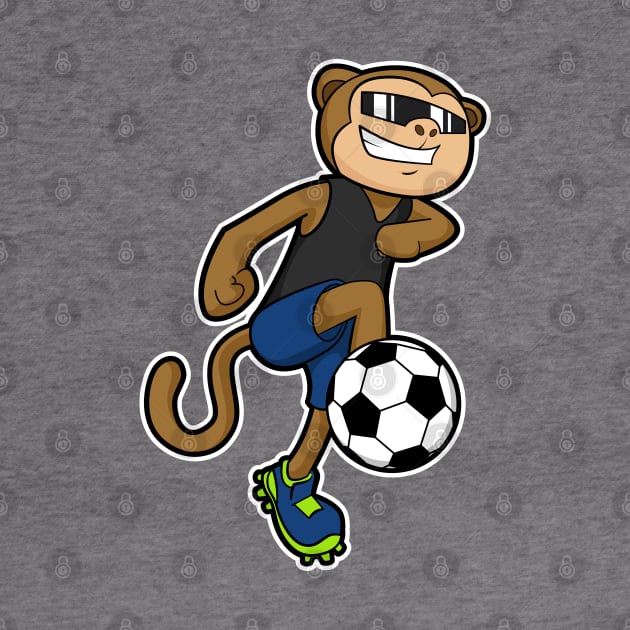 Monkey as Soccer player at Soccer by Markus Schnabel